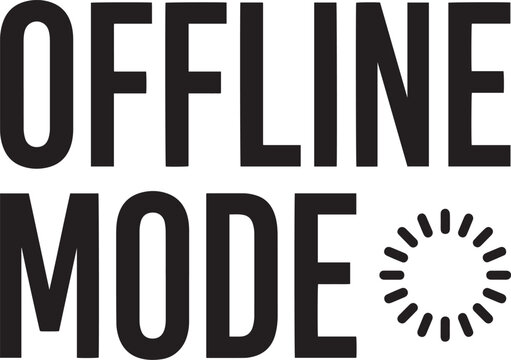 Offline mode loading sign typography vector t-shirt design.