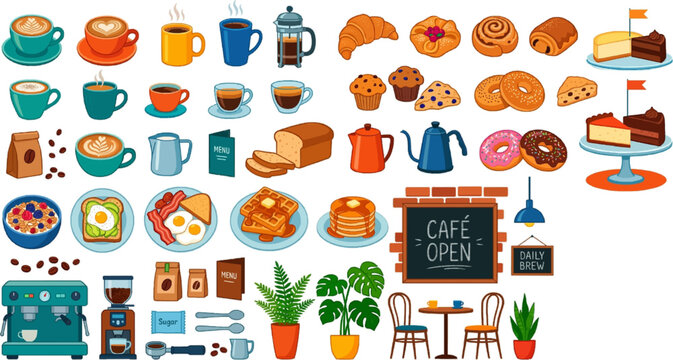 Cafe Breakfast and Coffee Equipment