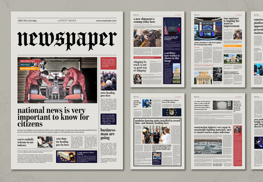 Creative Newspaper Layout Template
