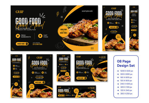 Restaurant Social Media Banner Set