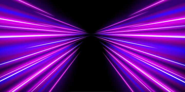 Rainbow light streams flow through transparent expressway layers with smooth motion blur effects. Bright reflections enhance depth and speed. Great for futuristic graphics.