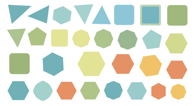 Abstract Geometric Shapes Collage - Modern Design Elements
