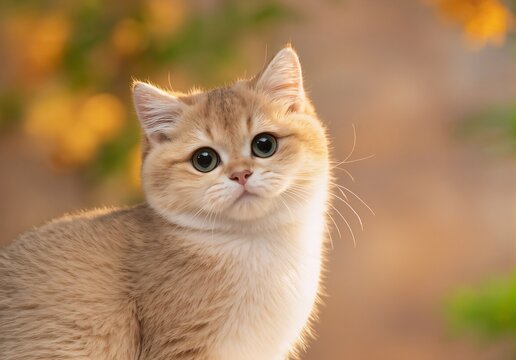 Katze drau&szlig;en in idyllischer Natur