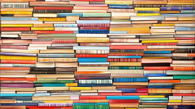 Stacked books background