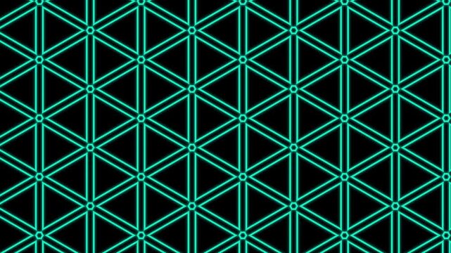 Advanced hexagonal data grid looping animation. Cutting-edge abstract digital technology background for cybersecurity videos. 4K.