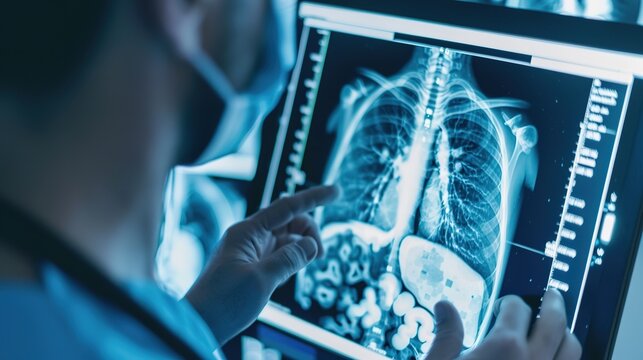 Chest tomography is an advanced medical imaging technology used to capture layered internal structure images of human chest organs including lungs, bronchi and heart.