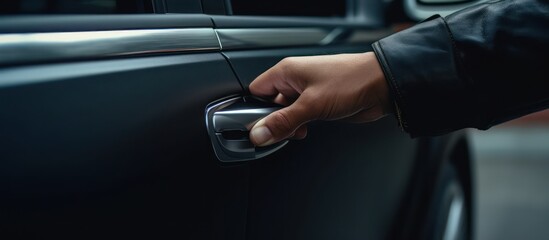 Fototapeta premium Step into a world of sophisticated mystery and high-end automotive design.