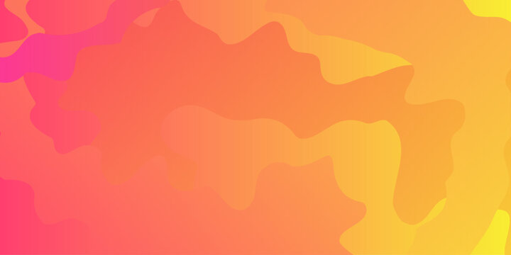 Light yellow, Red vector backdrop with curves. Colorful geometric background. Orange elements with fluid gradient. Dynamic shapes composition. Groovy abstract wavy layered background .

