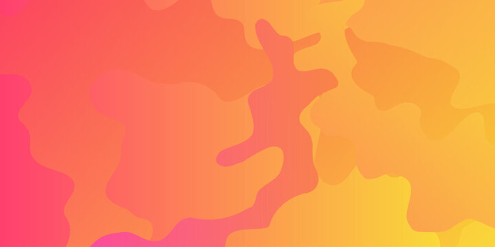 Light yellow, Red vector backdrop with curves. Colorful geometric background. Orange elements with fluid gradient. Dynamic shapes composition. Groovy abstract wavy layered background .

