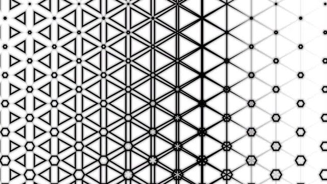 Innovative hexagonal data grid texture. Abstract technology background featuring glowing futuristic honeycomb mesh for tech brands. 4K.