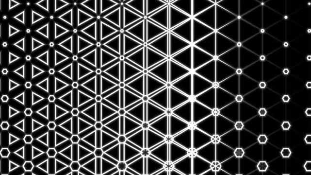 Cutting-edge hexagonal data grid structure. Abstract technology network floor with glowing blue nodes for corporate branding. Loop.