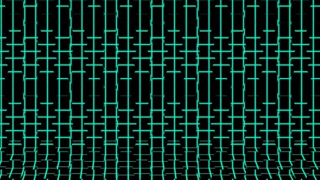 Seamless hexagonal data grid background loop. Abstract technology matrix pattern for professional high-tech corporate videos. 4K.