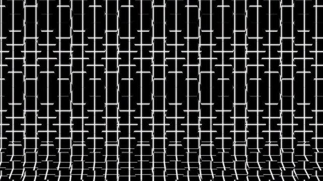 Realistic hexagonal data grid overlay. Abstract technology honeycomb backdrop for advanced data visualization and computing edits. 4K.