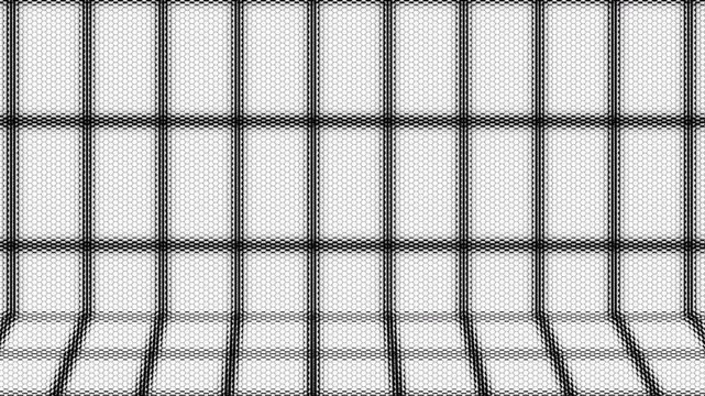 Immersive digital infrastructure loop with hexagonal data grid. Premium abstract technology backdrop for crypto and web3 projects.