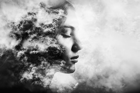 Borderline personality disorder concept with mood swings and emotions.
