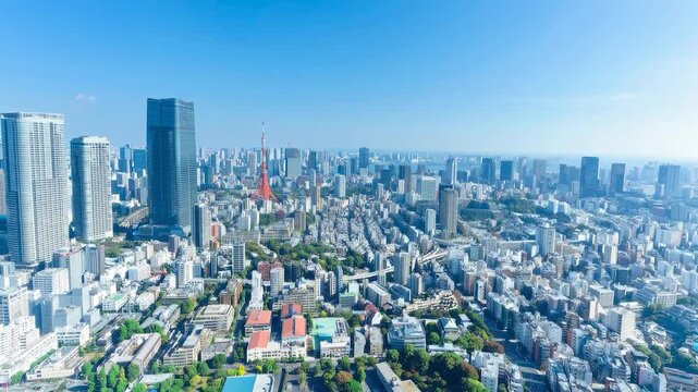 東京都心上空・ドローン撮影イメージ