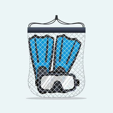 Badminton rackets and eyewear set.