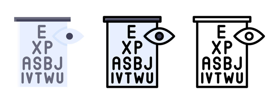 Eye Chart Vision Test Board