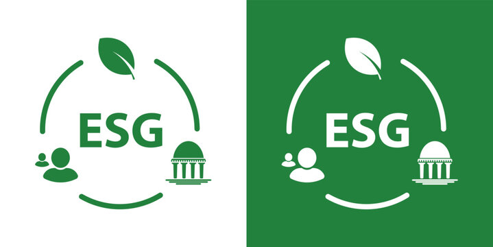 esg icons on white background