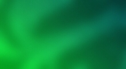 Fototapeta premium Bright green light glow effect on dark background Grainy Noise Texture Design for Retro Poster Header and Web Backdrop
