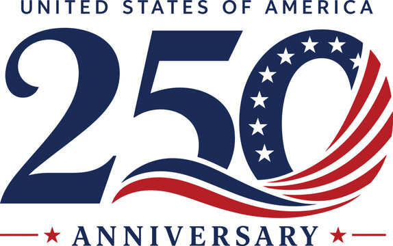Celebrating america's 250th independence day. Anniversary Design - 4th of July