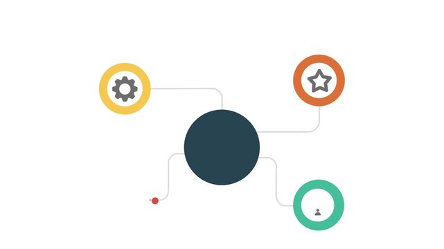 Animated infographic elements for business presentation. Business intelligence and financial performance analysis report