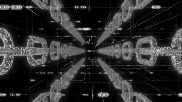 white color big data analytics binary code network data hi tech design flow AI technology background