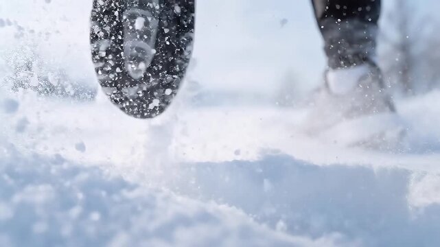 Sneaker in snow