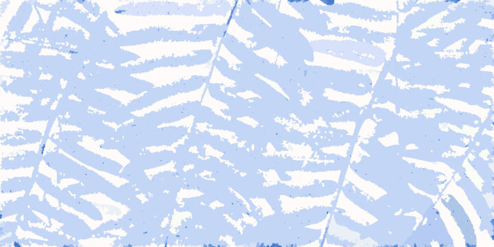 fern frond pattern on light blue background