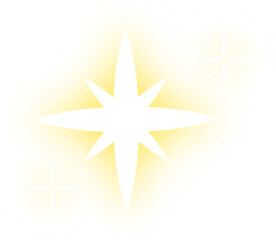 Fototapeta premium Sparkling star background decoration ornament png element
