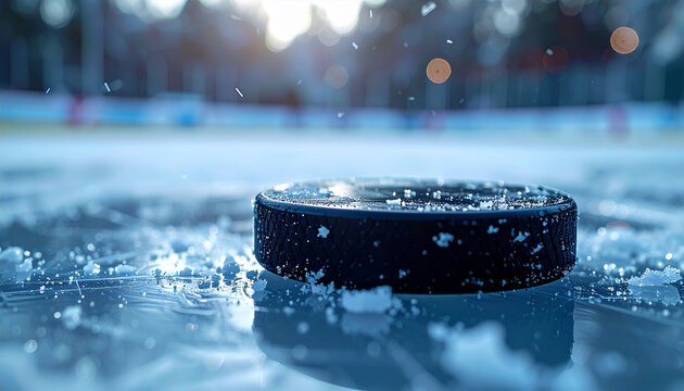 Puck- A hard vulcanized rubber disk used in ice hockey