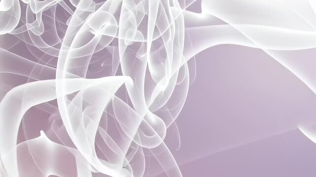 Abstract white smoke pattern on soft purple background