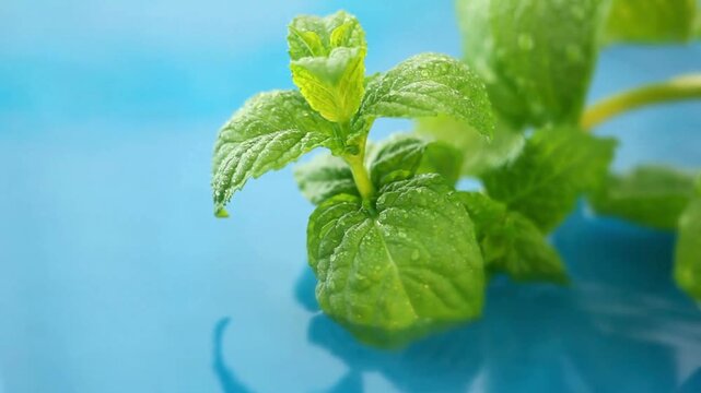 Fresh green mint leaves isolated on a white background, showcasing natural texture and vibrant color. Aromatic herbal plant widely used in food, beverages, medicine, and organic welln