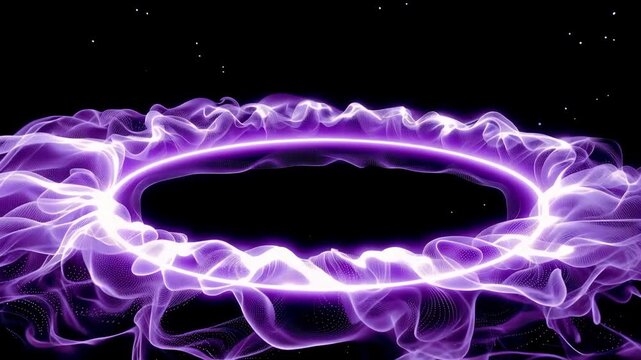 Mysterious purple portal magic fantasy energy glow light abstract fire ring inviting exploration