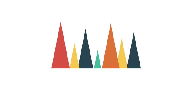 Animated infographic elements for business presentation. Business intelligence and financial performance analysis report