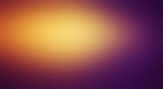 Sunset sky with warm orange and purple gradient colors at dusk Grainy Noise Texture Design for Retro Poster Header and Web Backdrop
