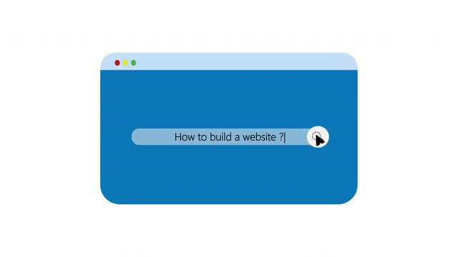 Searching How to Build a Website Animated Search Bar Motion Graphic