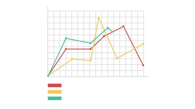 Animated infographic elements for business presentation. Business intelligence and financial performance analysis report
