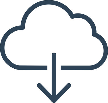 Cloud computing icon illustration showing cloud internet technology network data storage and communication concept with server connection and online storage symbol