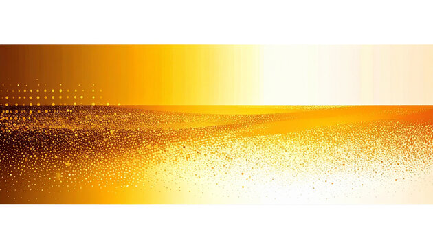 golden halftone gradient strip, abstract dotted fade pattern, decorative design for banners and posters, isolated on transparent background, PNG.