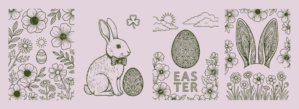 Easter bunny egg, holiday symbol sketch, minimal festive art, clean holiday illustration, modern easter design, isolated egg vector, premium holiday wallpaper, celebration festive print
easter, bunny,