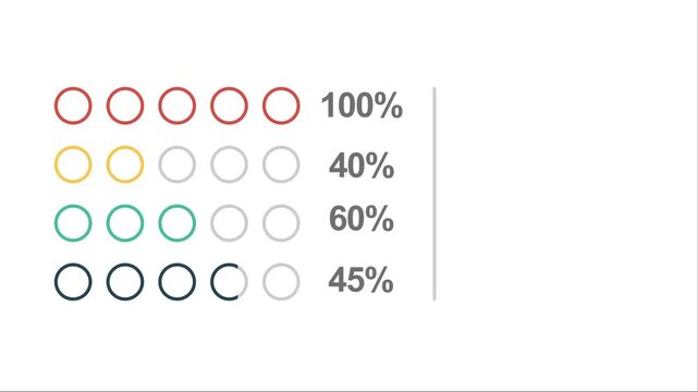 Animated infographic elements for business presentation. Business intelligence and financial performance analysis report