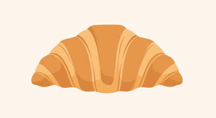 Freshly Baked Croissant, Golden Brown Pastry, Breakfast Food, Delicious Baked Goods © zid