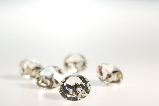 Fake diamonds, close-up