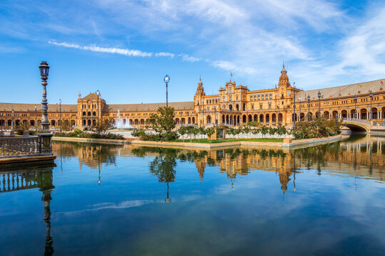 Spain, Andalusia, Sevilla, Plaza de Espana