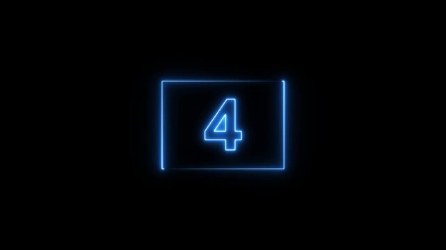 loading icon neon light rectangle frame blue color Animation. 8 Download progress, interface blue color Animation.