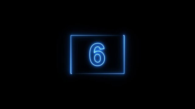 loading icon neon light rectangle frame blue color Animation. 11 Download progress, interface blue color Animation.