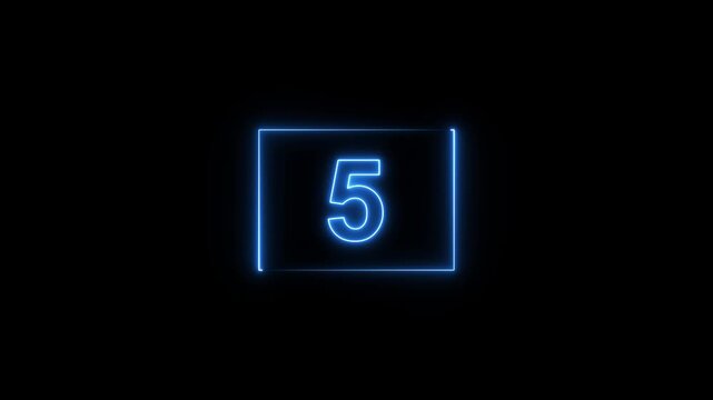 loading icon neon light rectangle frame blue color Animation. 13 Download progress, interface blue color Animation.