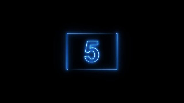 loading icon neon light rectangle frame blue color Animation. 16 Download progress, interface blue color Animation.
