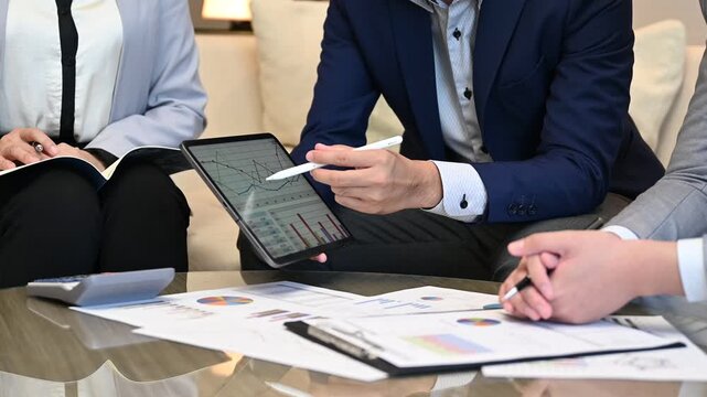 Financial advisor 0r Financial Planner are prepare a financial plan for the client. Personal financial planning services concept.	
